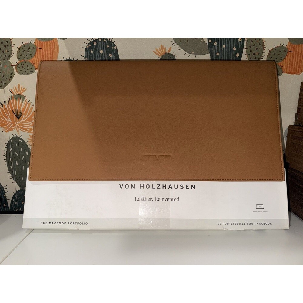 New Von Holzhausen MacBook Pro Portfolio 16" vegan Leather Cover Case Brown